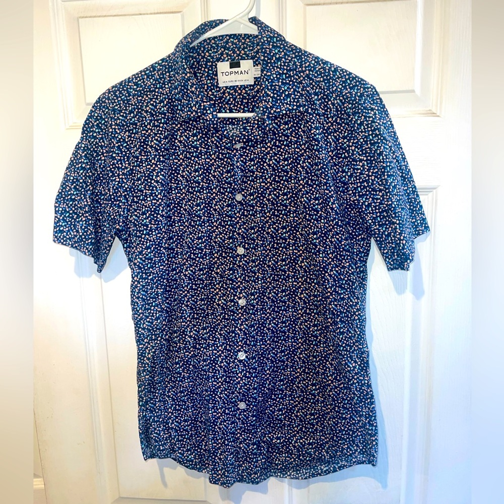 Topman unique pattern mens casual dress shirt size medium.